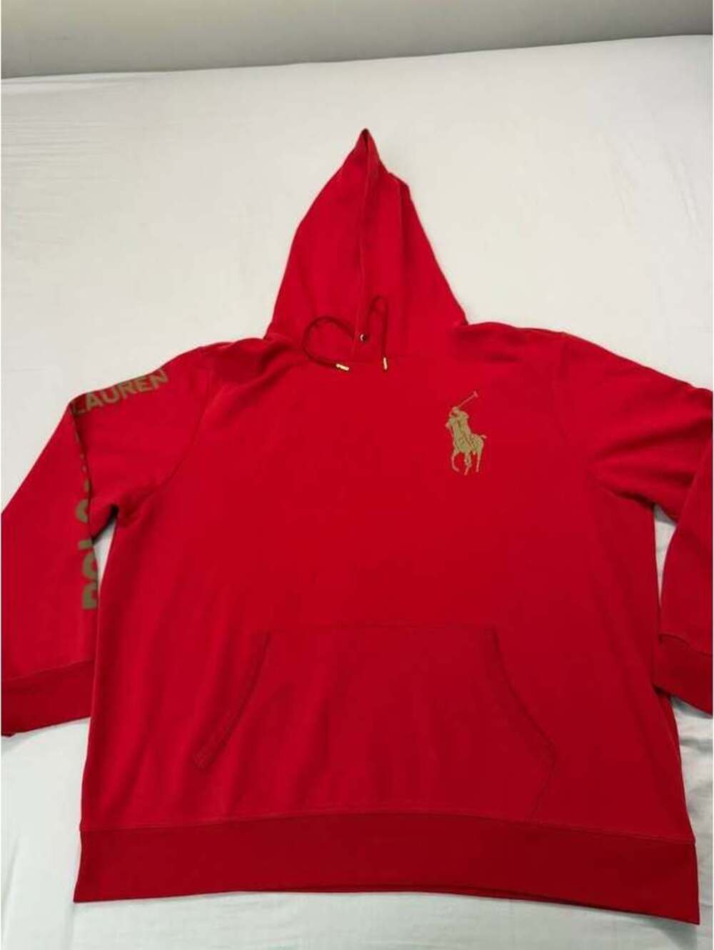 Polo Ralph Lauren Red Hoodie Mens Size XXL Used Good $40